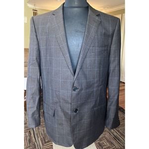 Tiglio Luxe Mens Blazer Sport Coat Two‎ Button Casual Jacket Size 42R US Wool